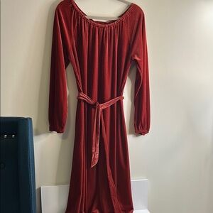 Red Velour Dress by LuLaRoe Elegant, Size L